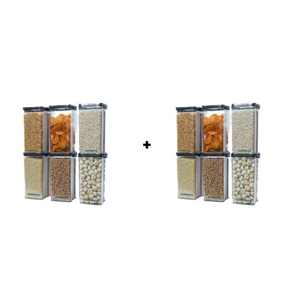 Lock Airtight Kitchen Storage Containers Set 1700 ML