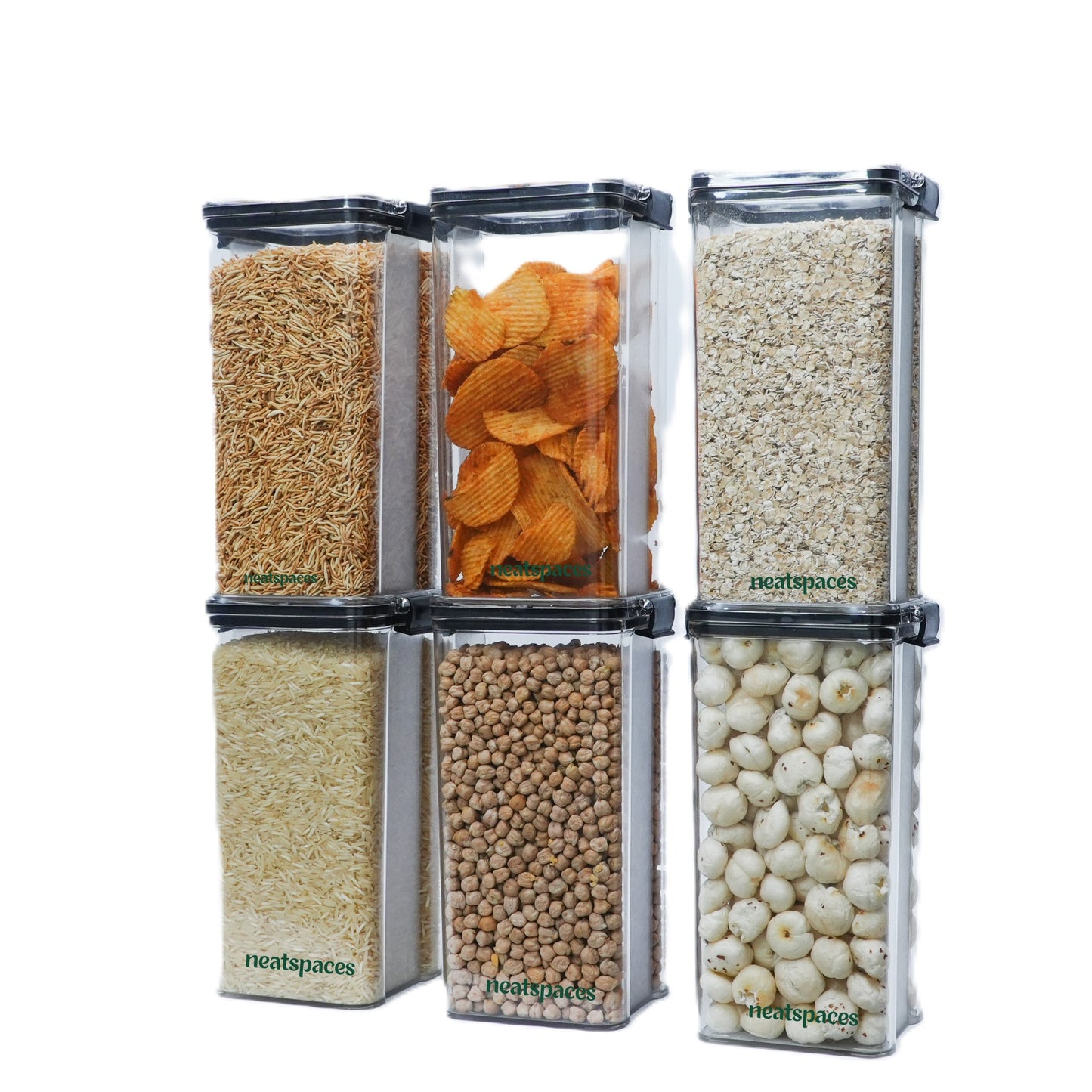 Lock Airtight Kitchen Storage Containers Set 1700 ML