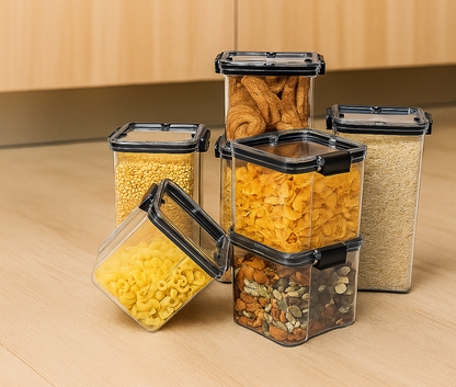 Lock Airtight Kitchen Storage Containers Set 1700 ML