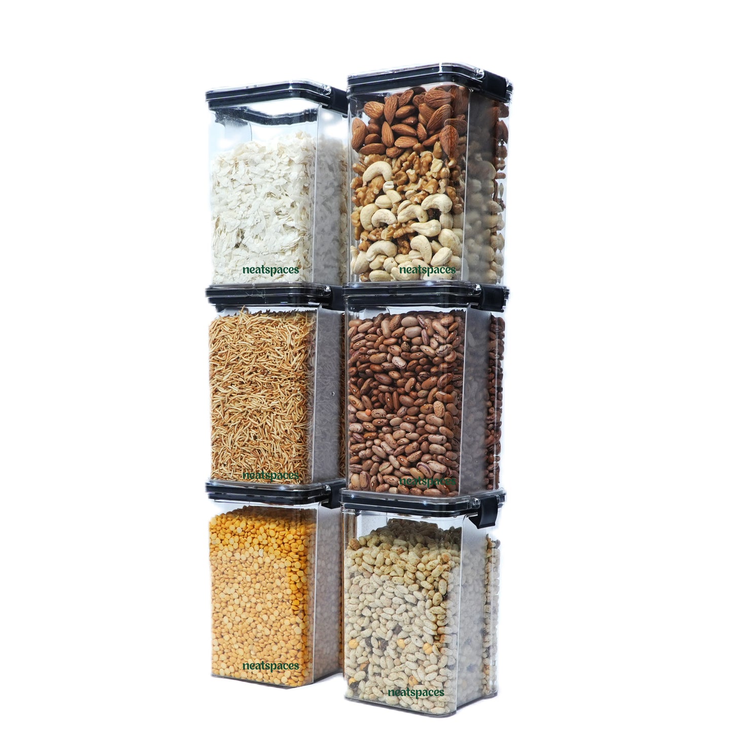 Lock Airtight Kitchen Storage Containers Set 1200 ML